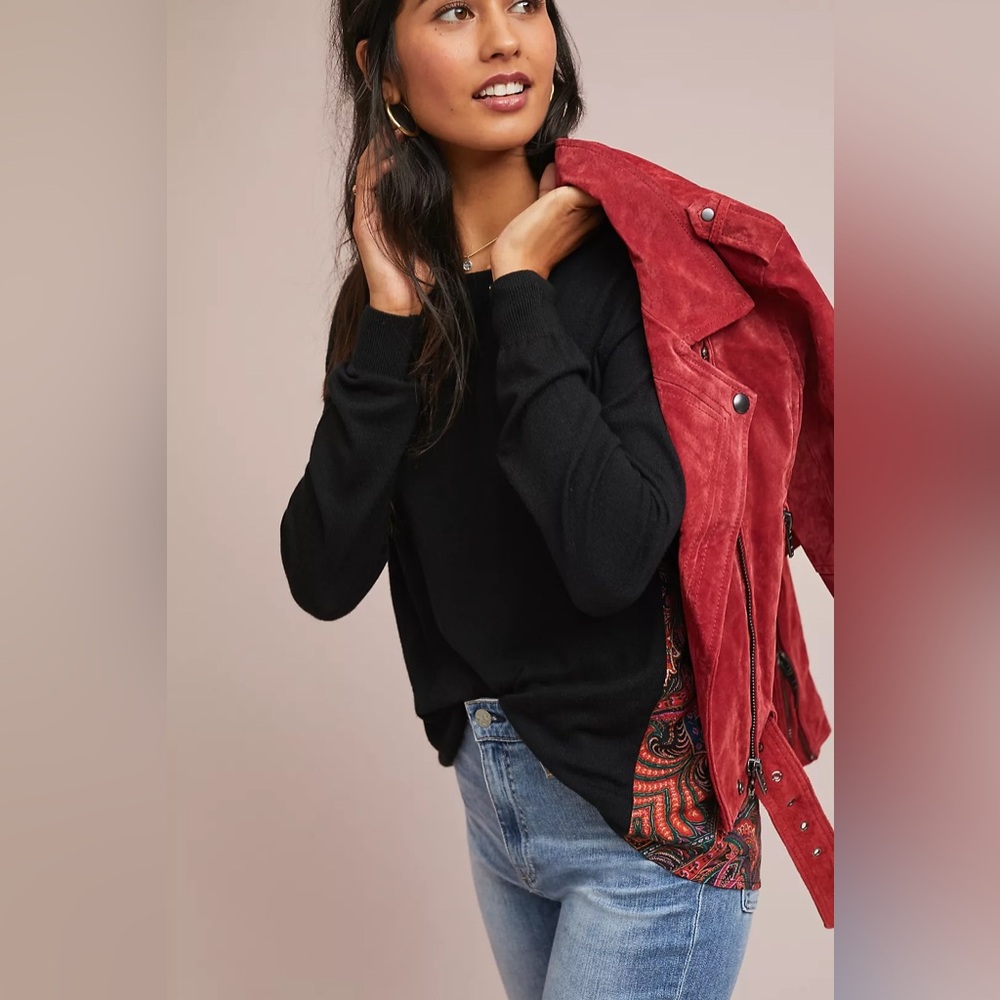 Anthropologie Kachel Mixed Media sweater Top 4